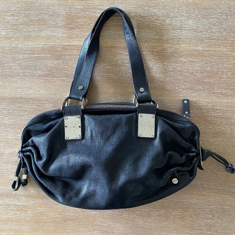 Michael Kors Rehearsal Black Leather Bag